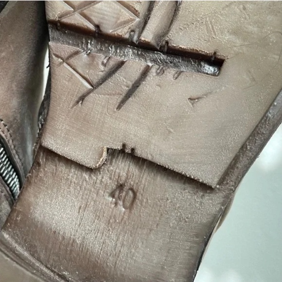 A.S. 98 Brown Leather Ankle Boots Studded Straps & Chunky Heel Size EU 40 - Picture 7 of 14